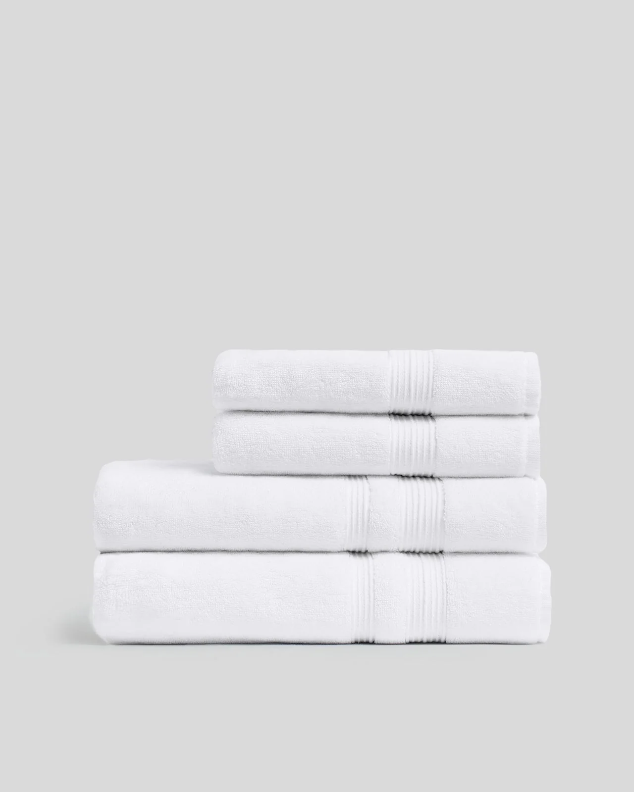 2+2 Classic Turkish Cotton Bath Bundle - White