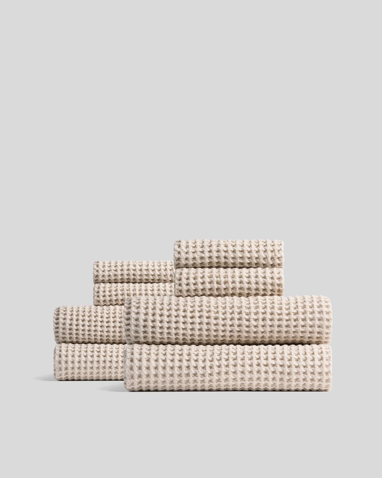 4+4 Waffle Bath Bundle - Bone