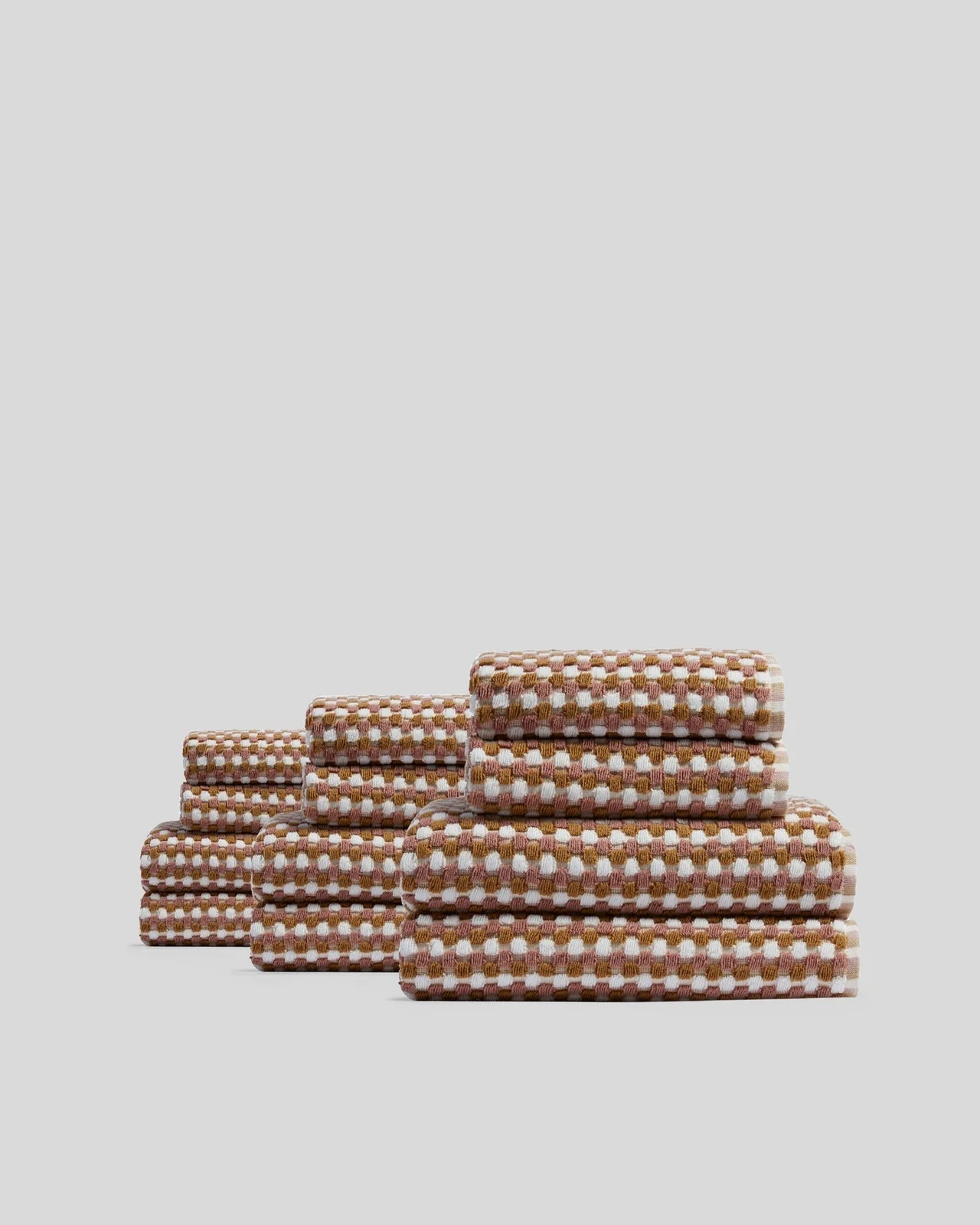 6+6 Organic Mosaic Bath Bundle - Ochre and Clay