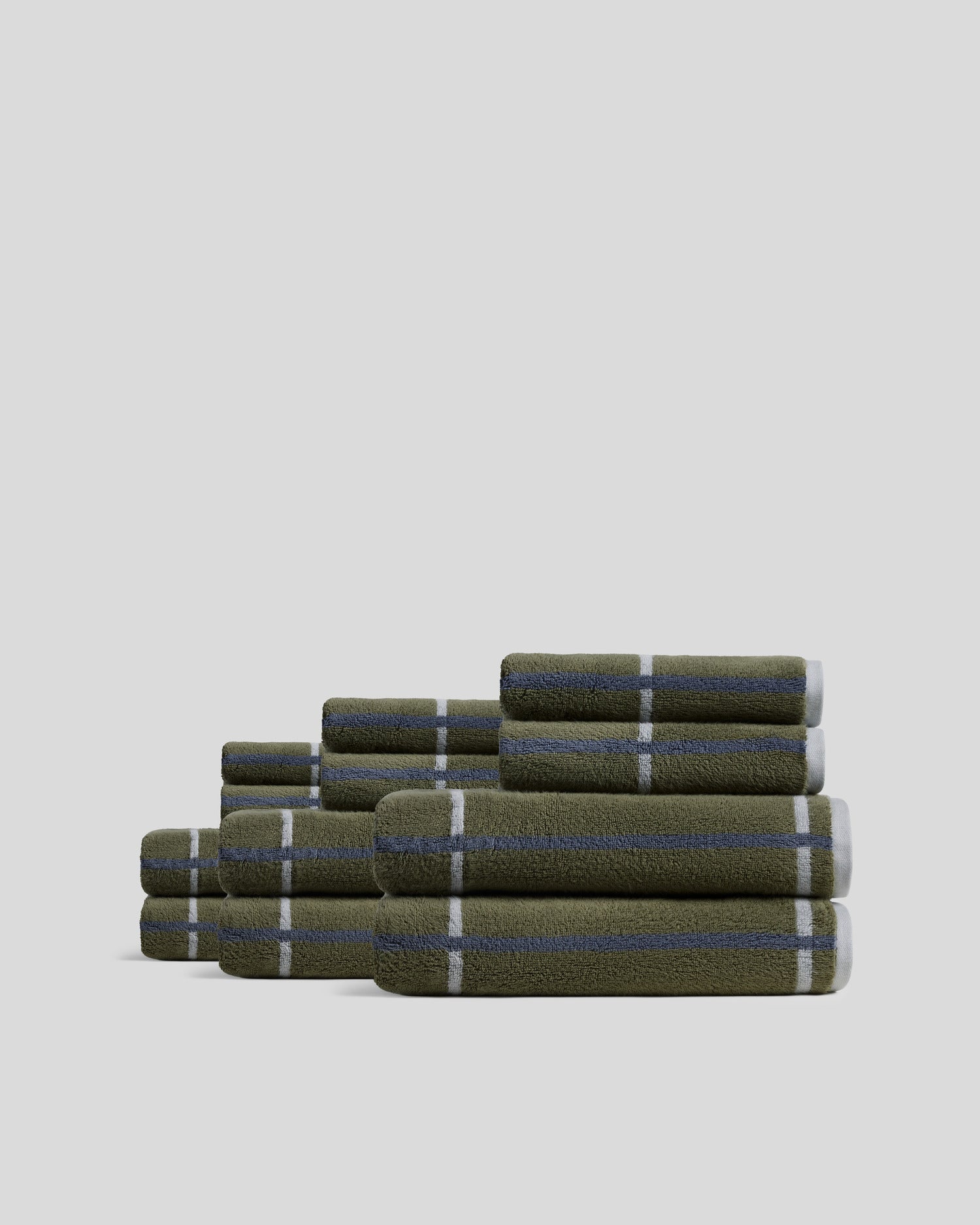 6+6 Organic Plush Bath Bundle - Thyme Windowpane