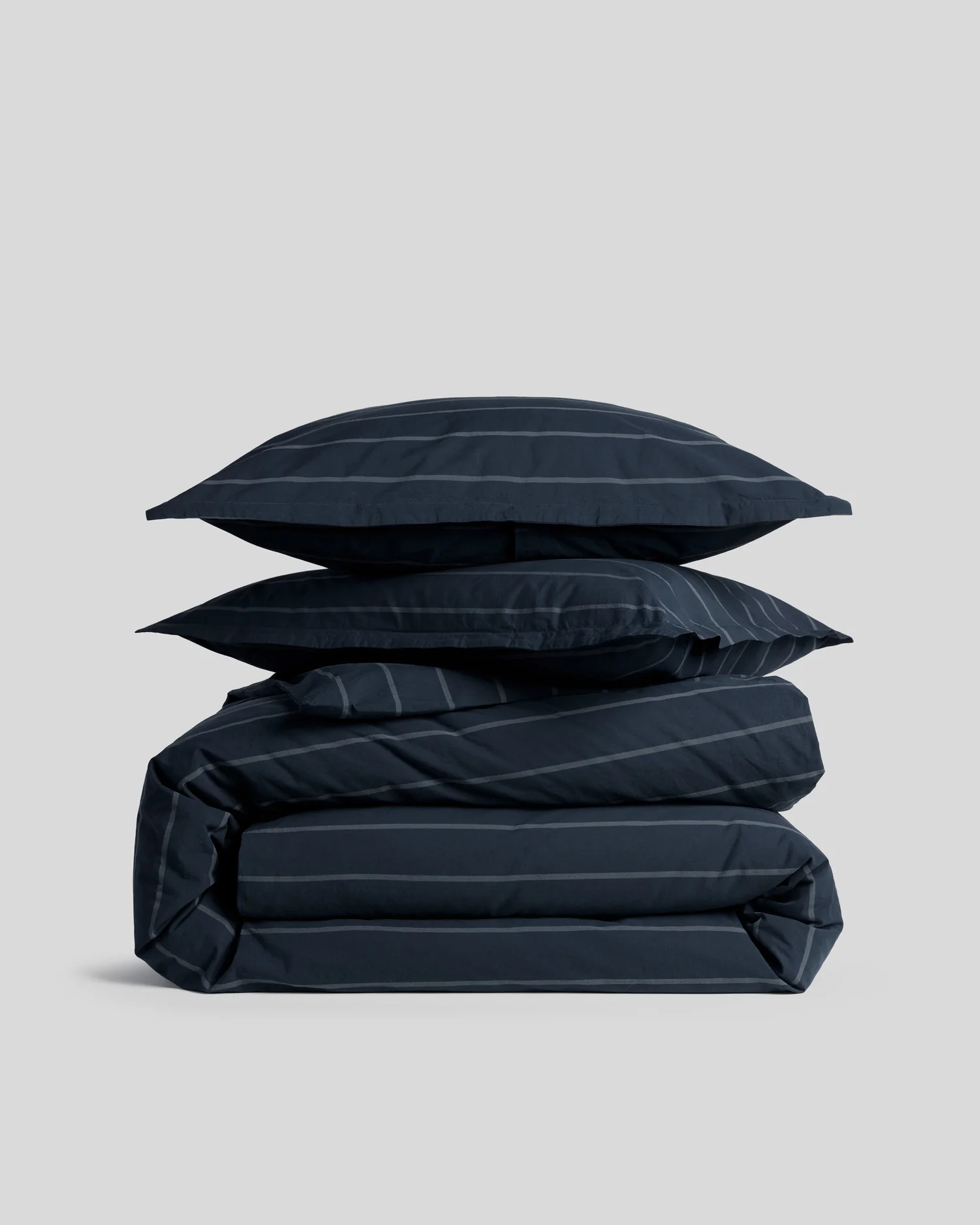Brushed Cotton Duvet Cover Set - Dusk Stripe F/Q