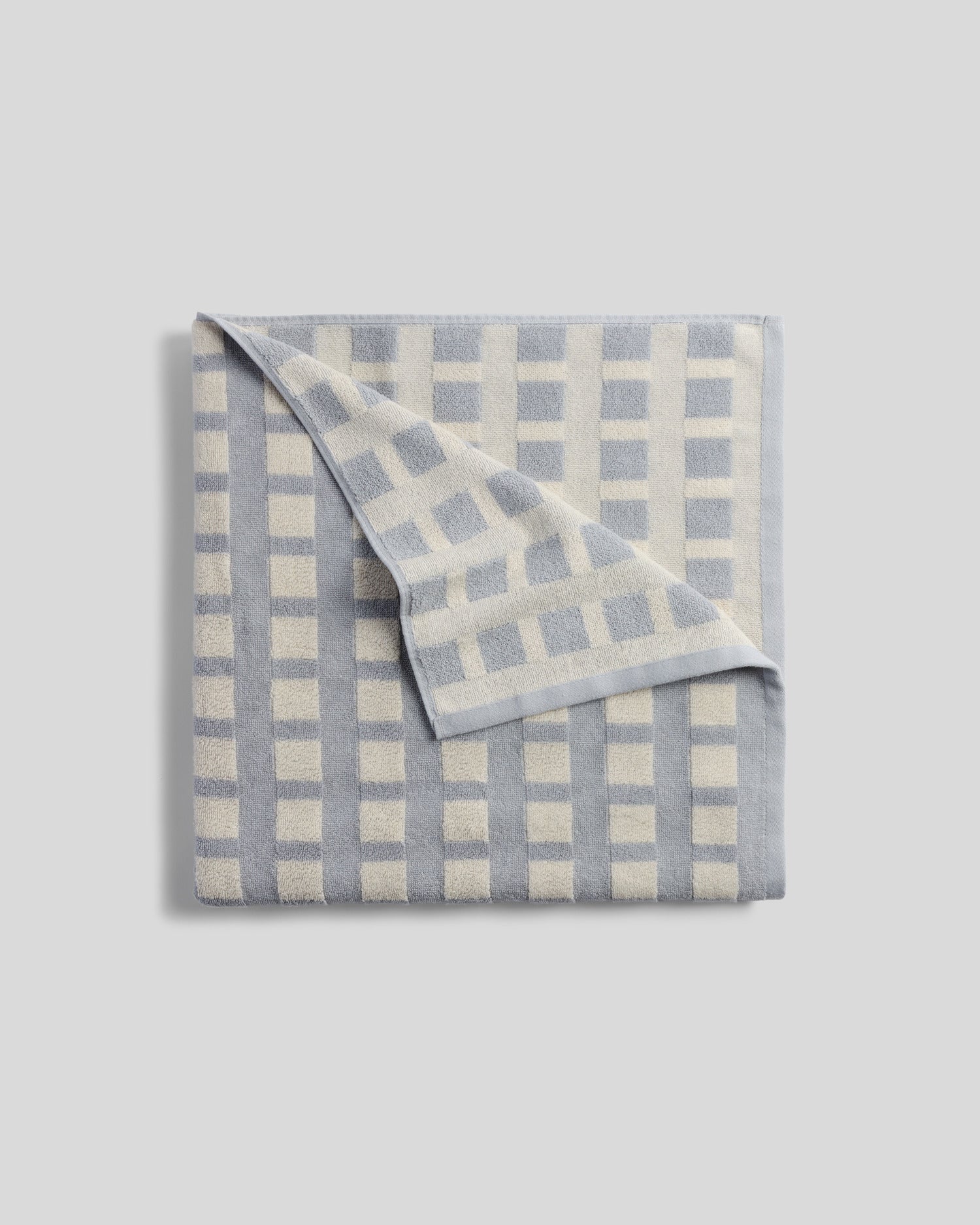 Capri Check Beach Towel - FINAL SALE (Sky with Natural)