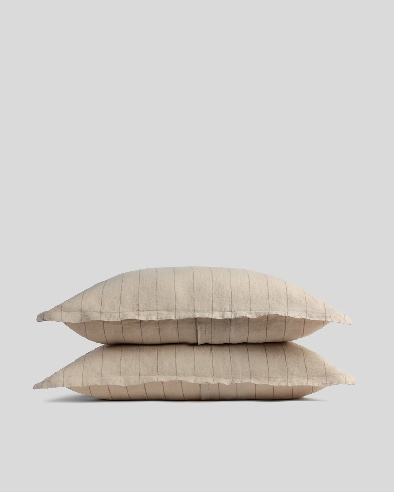 Linen Sham Set (Bone Stripe)