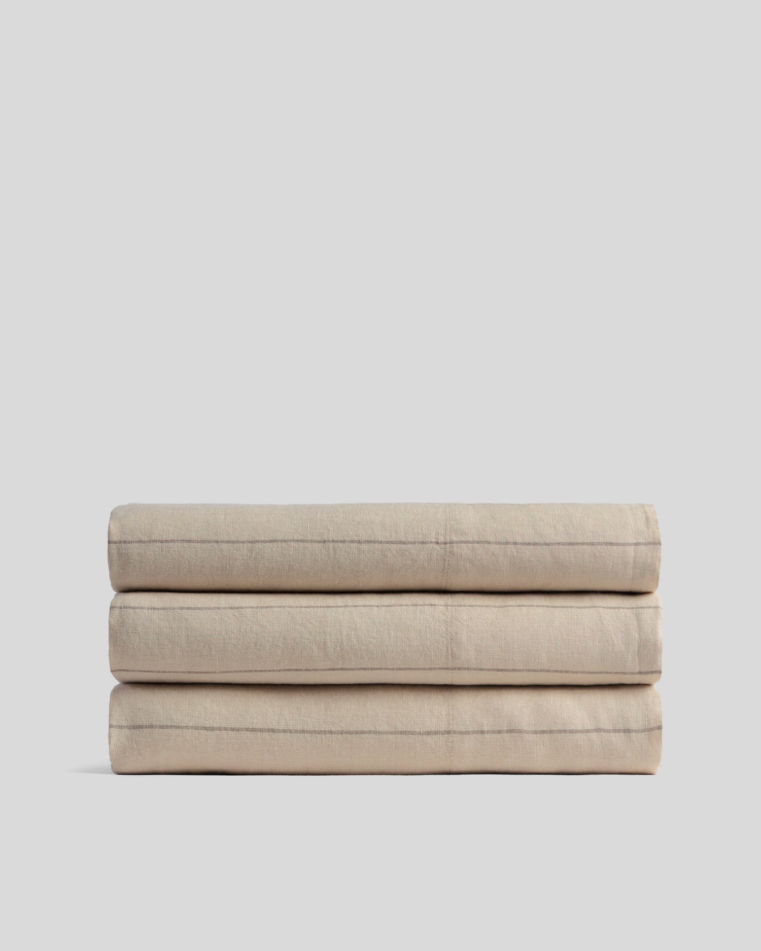 Linen Top Sheet (Bone Stripe)