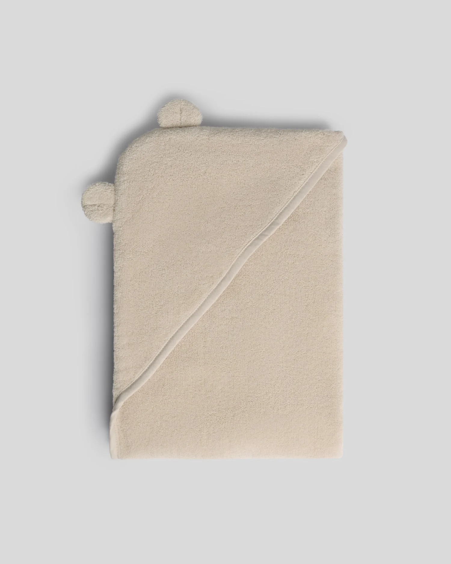 Organic Hooded Toddler Towel with Ears (Natural)