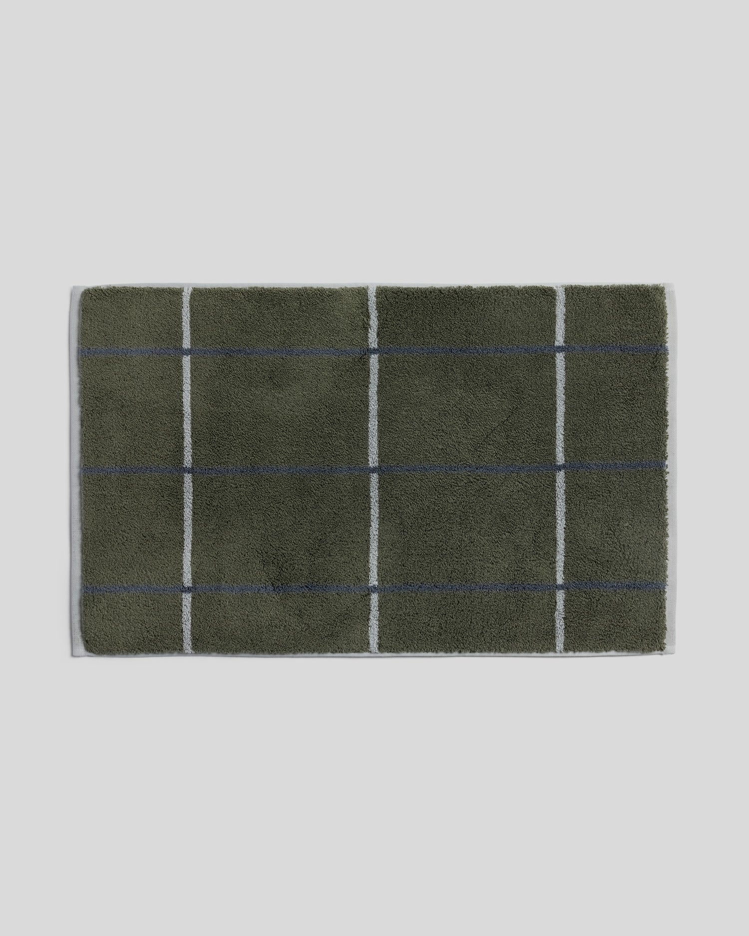 Organic Plush Tub Mat (Thyme Windowpane)