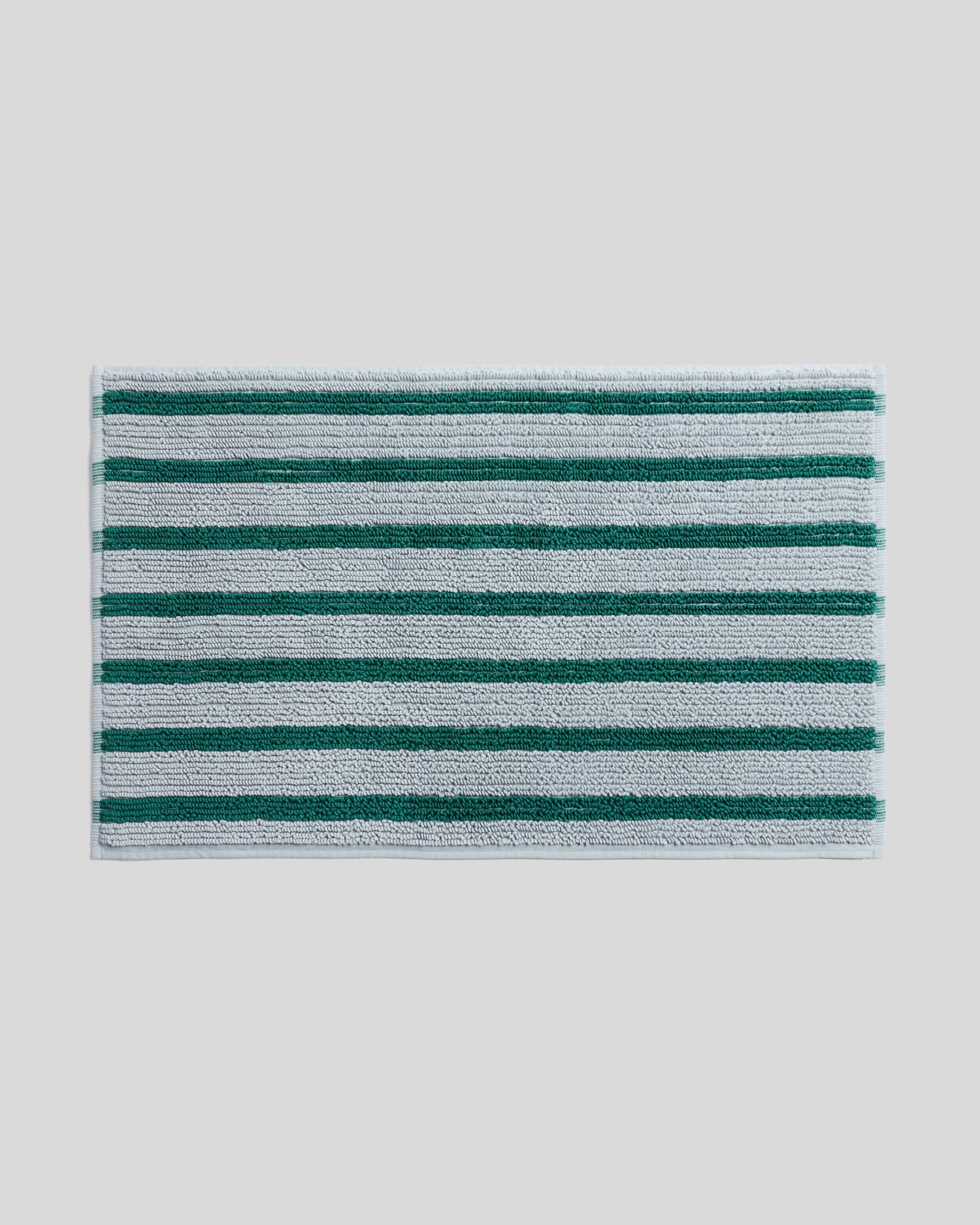 Organic Resort Stripe Tub Mat (Sky with Malachite)