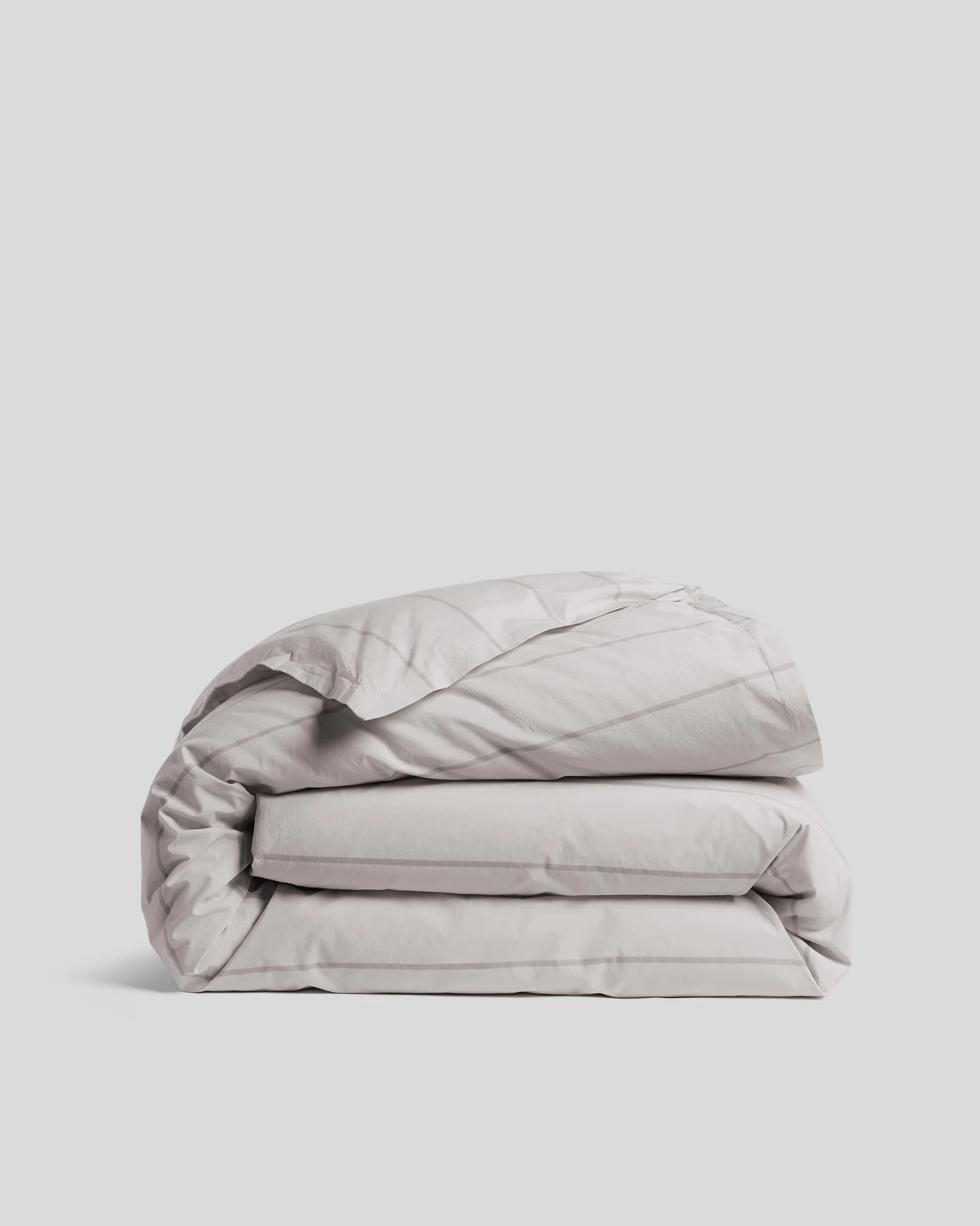 Percale Duvet Cover (Pebble Stripe)