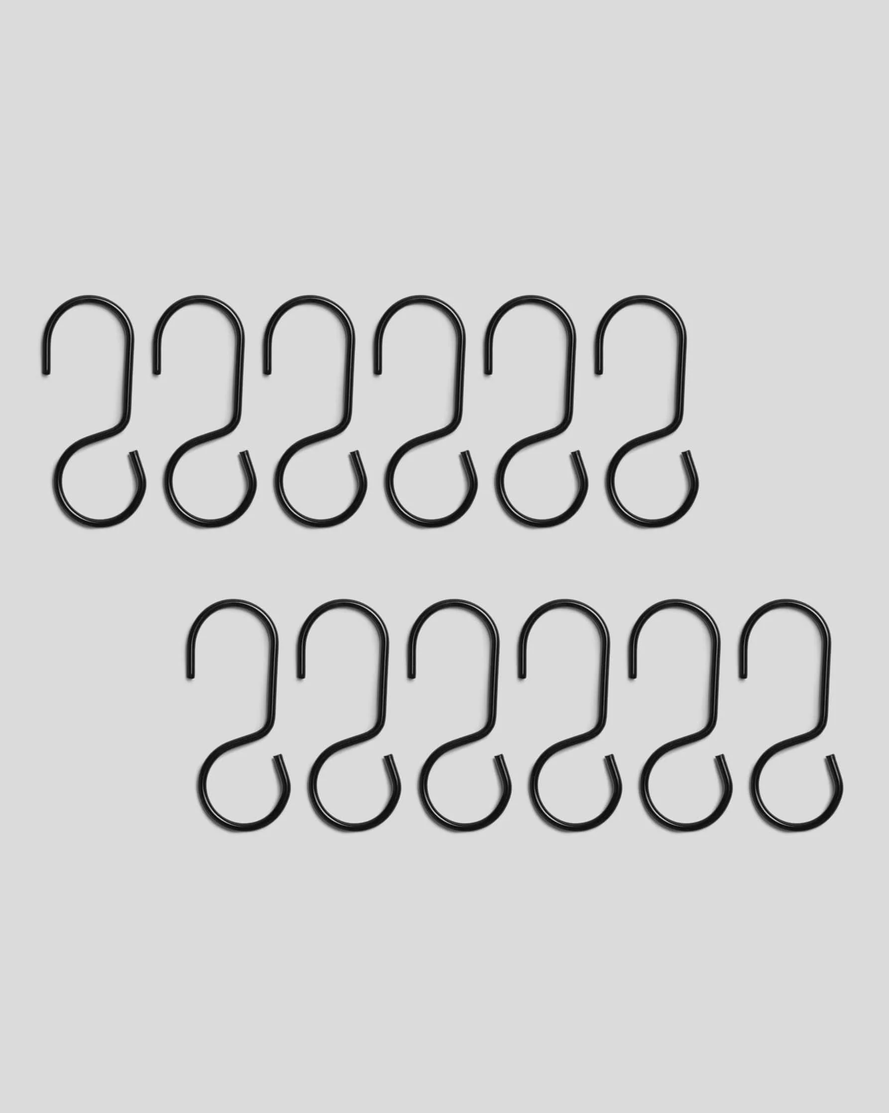 Shower Curtain Hooks - FINAL SALE (Matte Black)